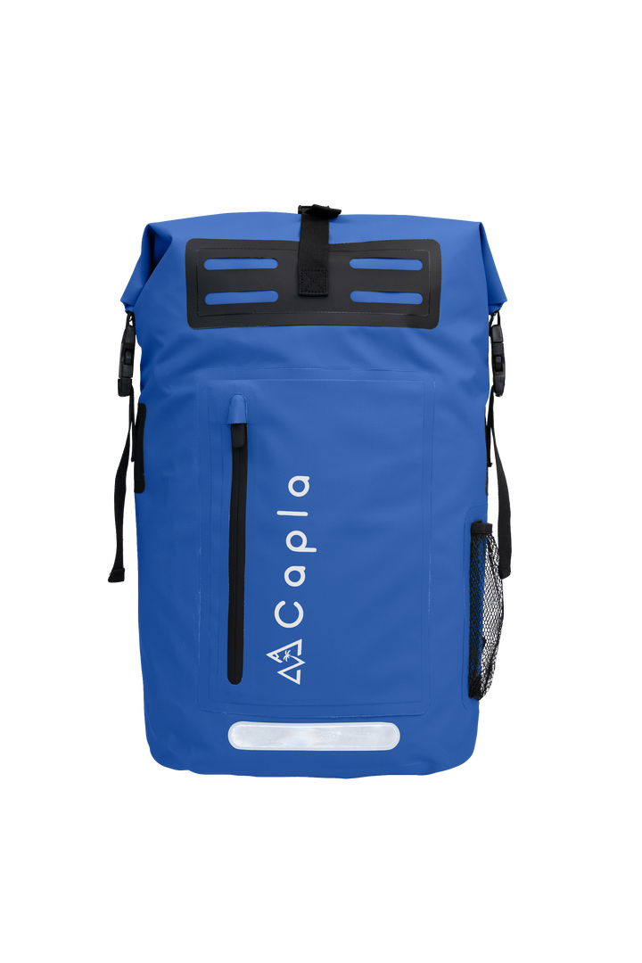 Royal Blue Waterproof Dry Bag Backpack with roll-top closure, ergonomic design, and waterproof protection for your gear.